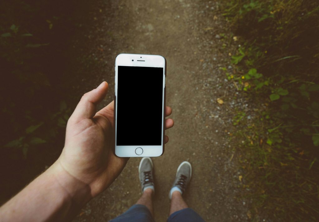 Person holding phone